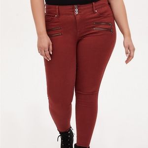 Jegging Skinny Super Soft High-Rise Multi Zip Jean by Torrid, 30 Tall